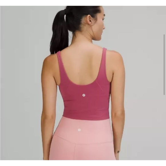 Lululemon Align Longline Tank Top/Bra in Nulu Fabric, Rose/Pink, Size 6 - Picture 3 of 8